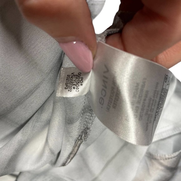 Vince Hazy Plaid Cowl Neck Slip Dress in Powder Blue Gray Size 8 - Picture 13 of 13